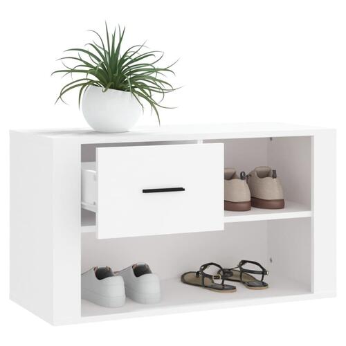 Skoreol 80x35x45 cm konstrueret træ hvid