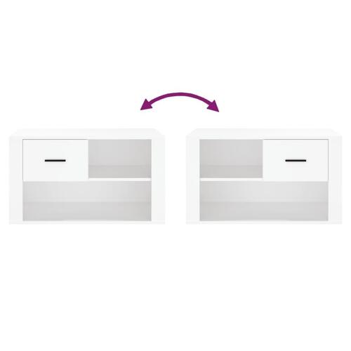 Skoreol 80x35x45 cm konstrueret træ hvid