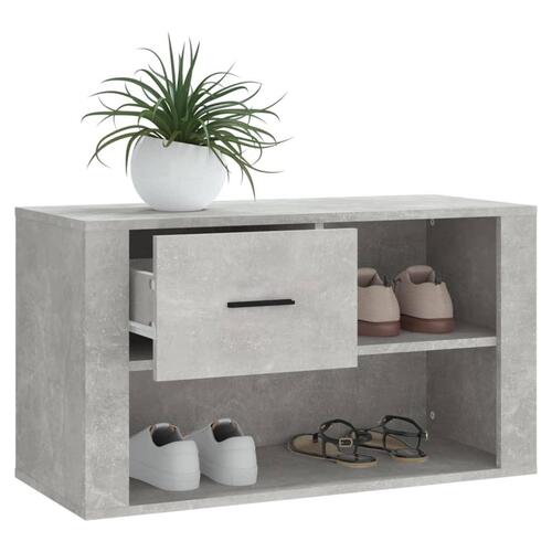 Skoreol 80x35x45 cm konstrueret træ betongrå