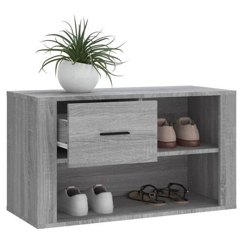 Skoskab 80x35x45 cm konstrueret træ grå sonoma-eg