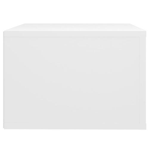 Væghængt sengebord 50x36x25 cm hvid
