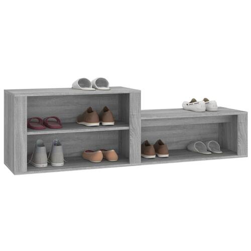 Skoskab 150x35x45 cm konstrueret træ grå sonoma-eg