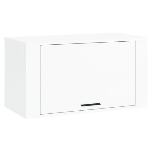 Væghængt skoskab 70x35x38 cm konstrueret træ hvid højglans