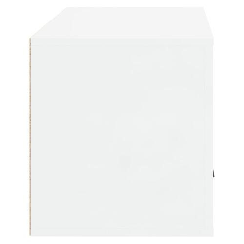 Væghængt skoskab 70x35x38 cm konstrueret træ hvid højglans