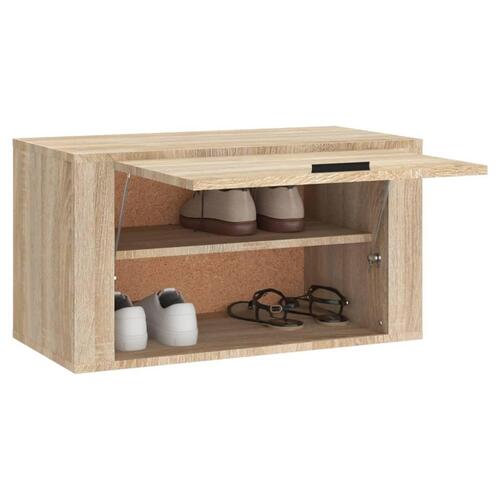Væghængt skoskab 70x35x38 cm konstrueret træ Sonoma-eg