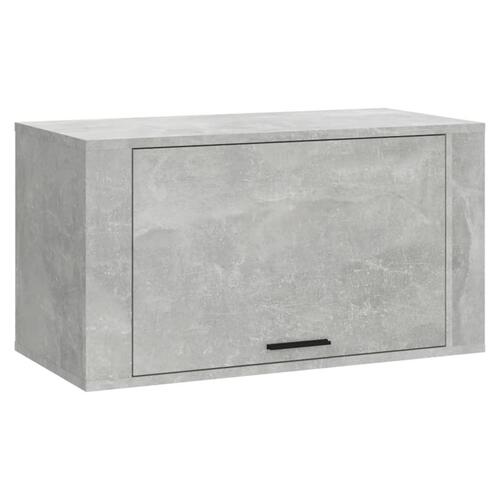 Væghængt skoskab 70x35x38 cm konstrueret træ betongrå