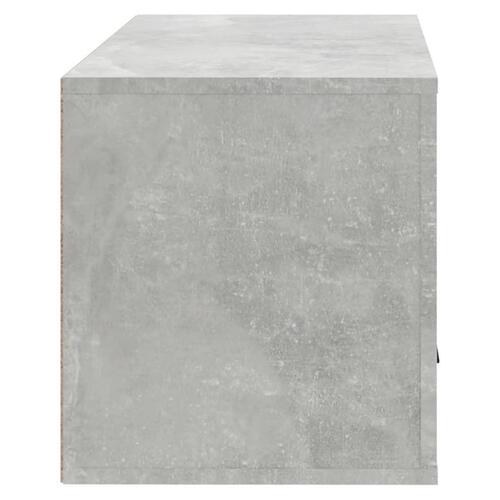 Væghængt skoskab 70x35x38 cm konstrueret træ betongrå