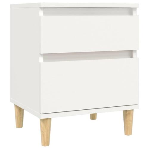 Sengebord 40x35x50 cm hvid