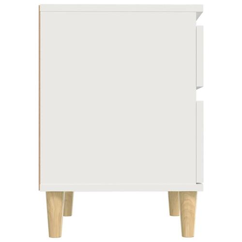 Sengebord 40x35x50 cm hvid