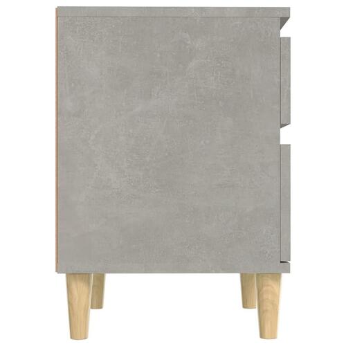 Sengebord 40x35x50 cm 2 stk. betongrå