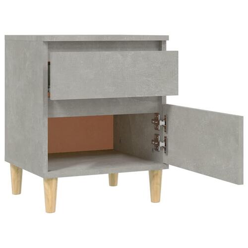 Sengebord 40x35x50 cm 2 stk. betongrå