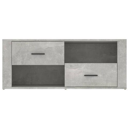 Tv-bord 100x35x40 cm konstrueret træ betongrå
