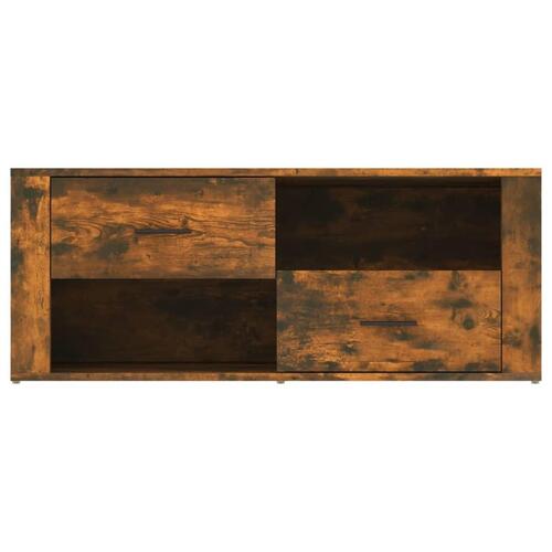 Tv-bord 100x35x40 cm konstrueret træ røget egetræsfarve