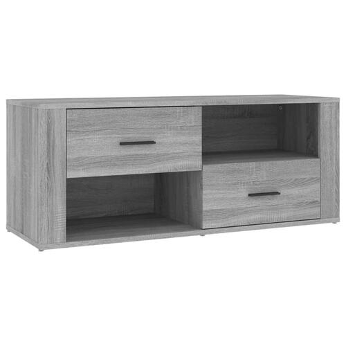Tv-bord 100x35x40 cm konstrueret træ grå sonoma-eg