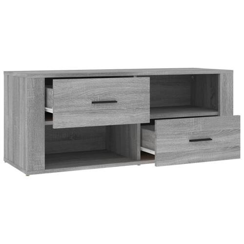 Tv-bord 100x35x40 cm konstrueret træ grå sonoma-eg
