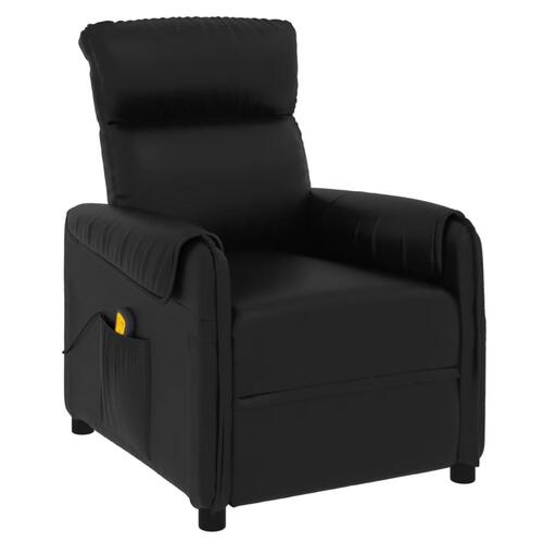 Massagestol kunstlæder sort