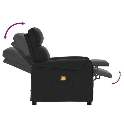 Massagestol kunstlæder sort
