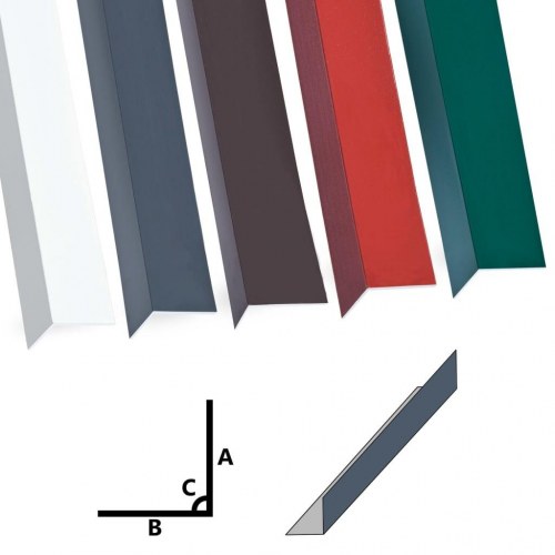 Vinkelplader 5 stk. L-form 170 cm 100x50 mm 90° aluminium grå