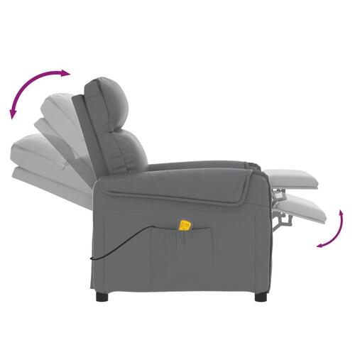 Massagestol kunstlæder grå