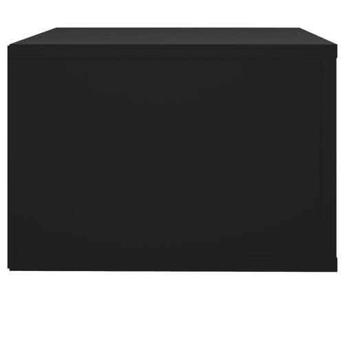 Væghængt sengebord 50x36x25 cm sort
