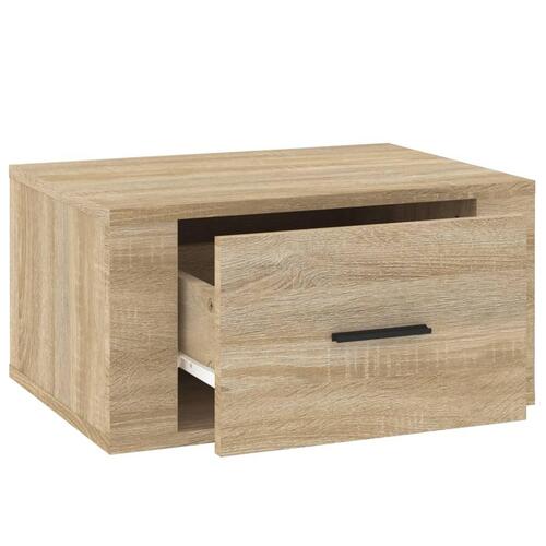 Væghængte sengeborde 2 stk. 50x36x25 cm sonoma-eg