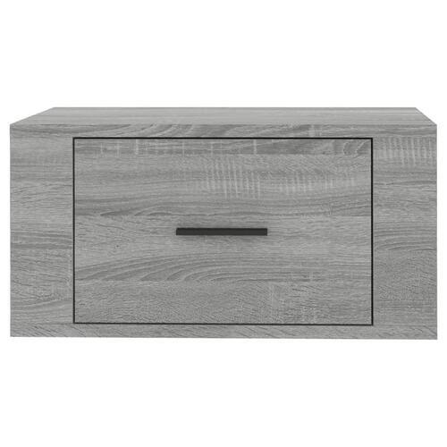 Væghængt sengebord 50x36x25 cm grå sonoma-eg