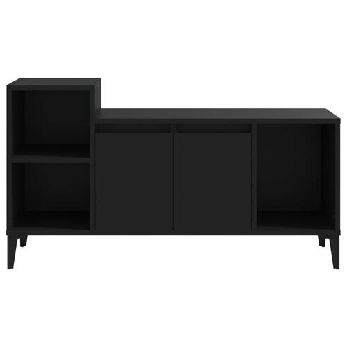 Tv-bord 100x35x55 cm konstrueret træ sort