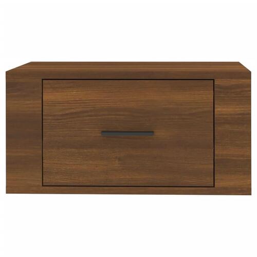 Væghængt sengebord 50x36x25 cm brun egetræsfarve