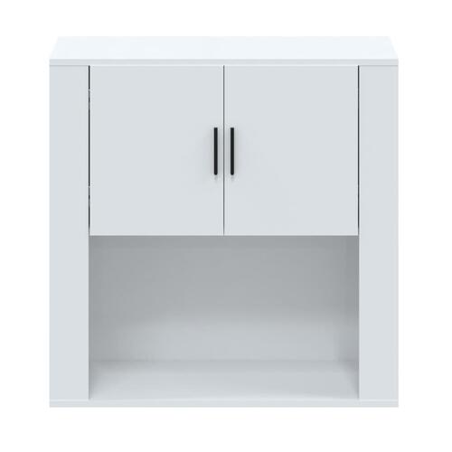 Vægskab 80x33x80 cm konstrueret træ hvid højglans