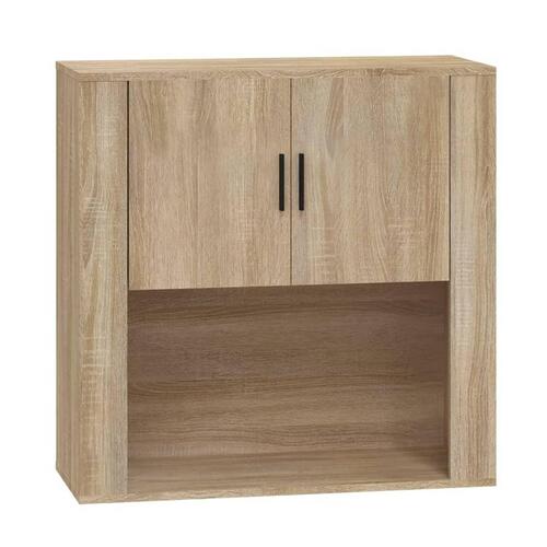 Vægskab 80x33x80 cm konstrueret træ sonoma-eg
