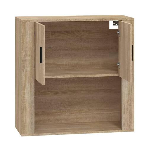 Vægskab 80x33x80 cm konstrueret træ sonoma-eg