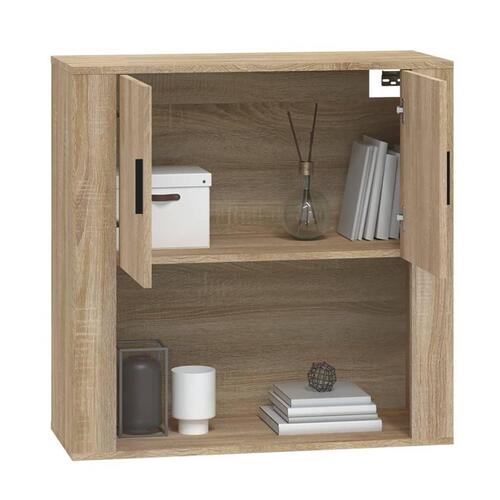 Vægskab 80x33x80 cm konstrueret træ sonoma-eg