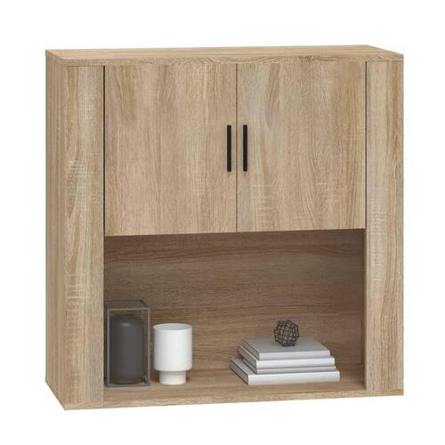Vægskab 80x33x80 cm konstrueret træ sonoma-eg