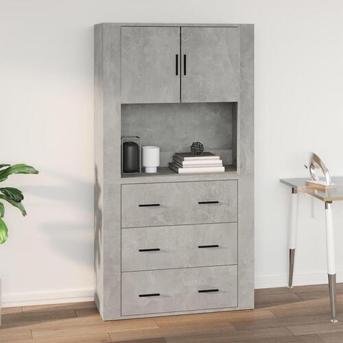 Vægskab 80x33x80 cm konstrueret træ betongrå
