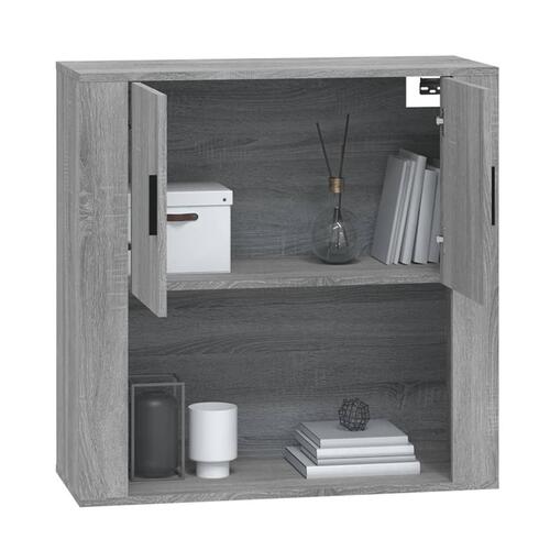 Vægskab 80x33x80 cm konstrueret træ grå sonoma-eg