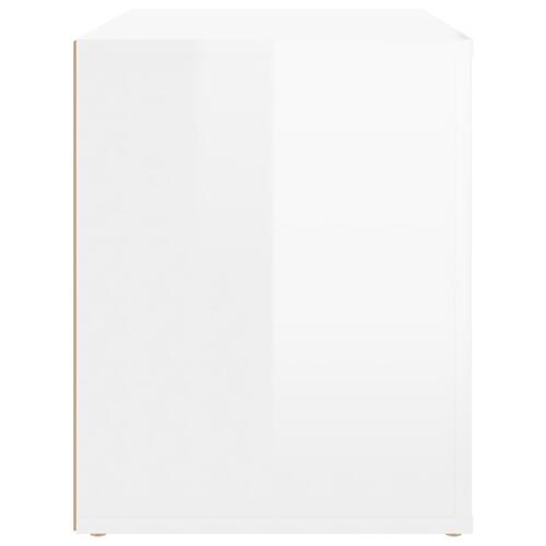 Sengeskab 60x36x45 cm konstrueret træ hvid højglans