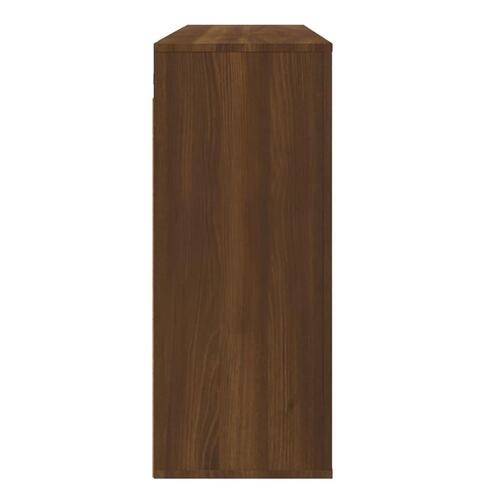 Vægskab 80x33x80 cm konstrueret træ brun egetræsfarve