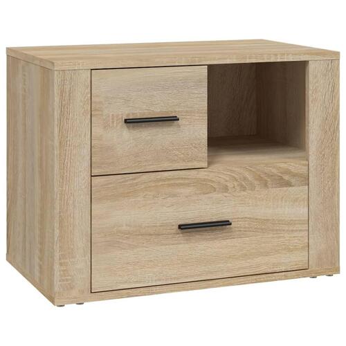 Sengebord 60x36x45 cm konstrueret træ Sonoma egetræsfarve