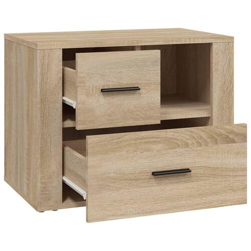 Sengebord 60x36x45 cm konstrueret træ Sonoma egetræsfarve