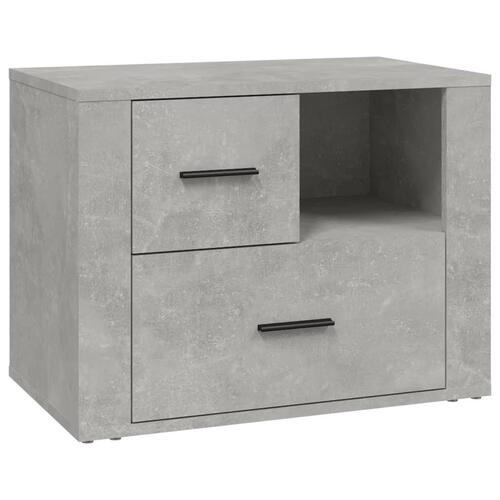 Sengebord 60x36x45 cm konstrueret træ betongrå