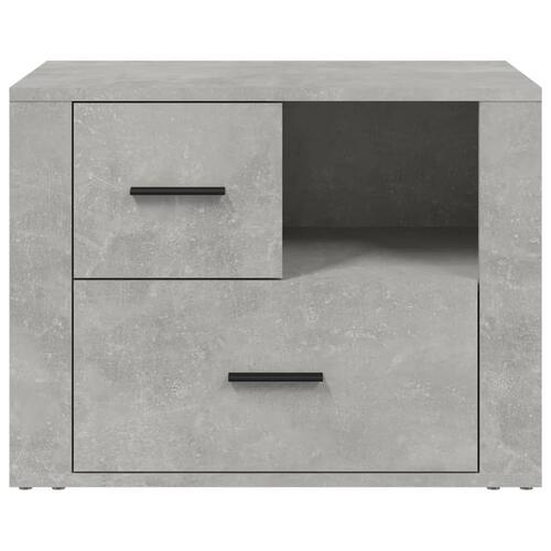 Sengebord 60x36x45 cm konstrueret træ betongrå