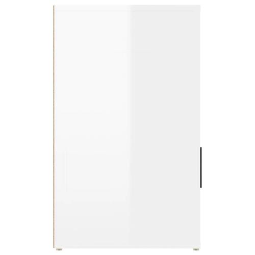 Sengeskab 50x36x60 cm konstrueret træ hvid højglans