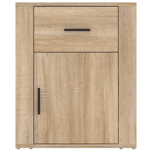 Sengebord 50x36x60 cm konstrueret træ Sonoma egetræsfarve