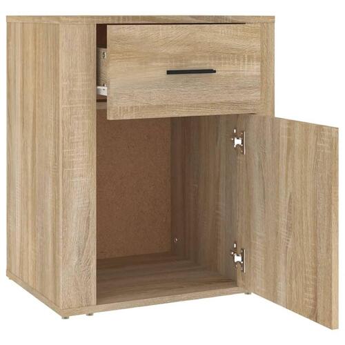 Sengebord 50x36x60 cm konstrueret træ Sonoma egetræsfarve