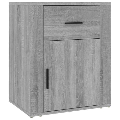 Sengebord 50x36x60 cm konstrueret træ grå sonoma-eg