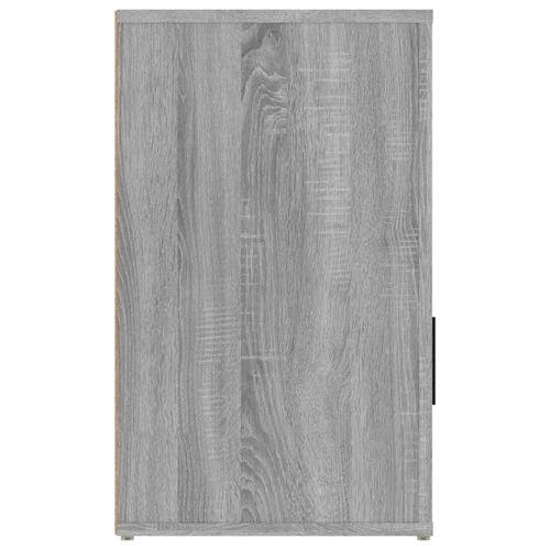 Sengebord 50x36x60 cm konstrueret træ grå sonoma-eg