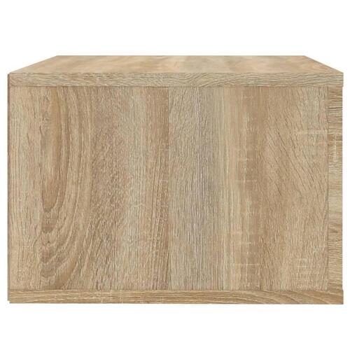 Væghængt sengebord 50x36x25 cm Sonoma egetræsfarve