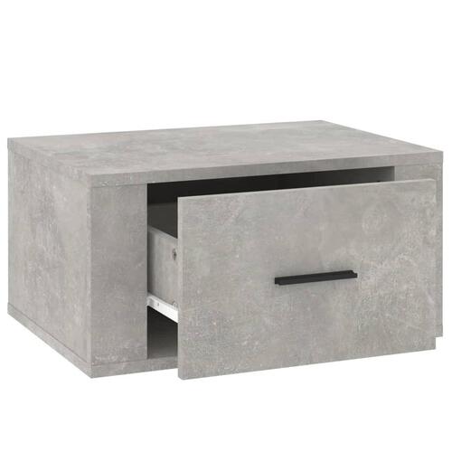 Væghængte sengeborde 2 stk. 50x36x25 cm betongrå