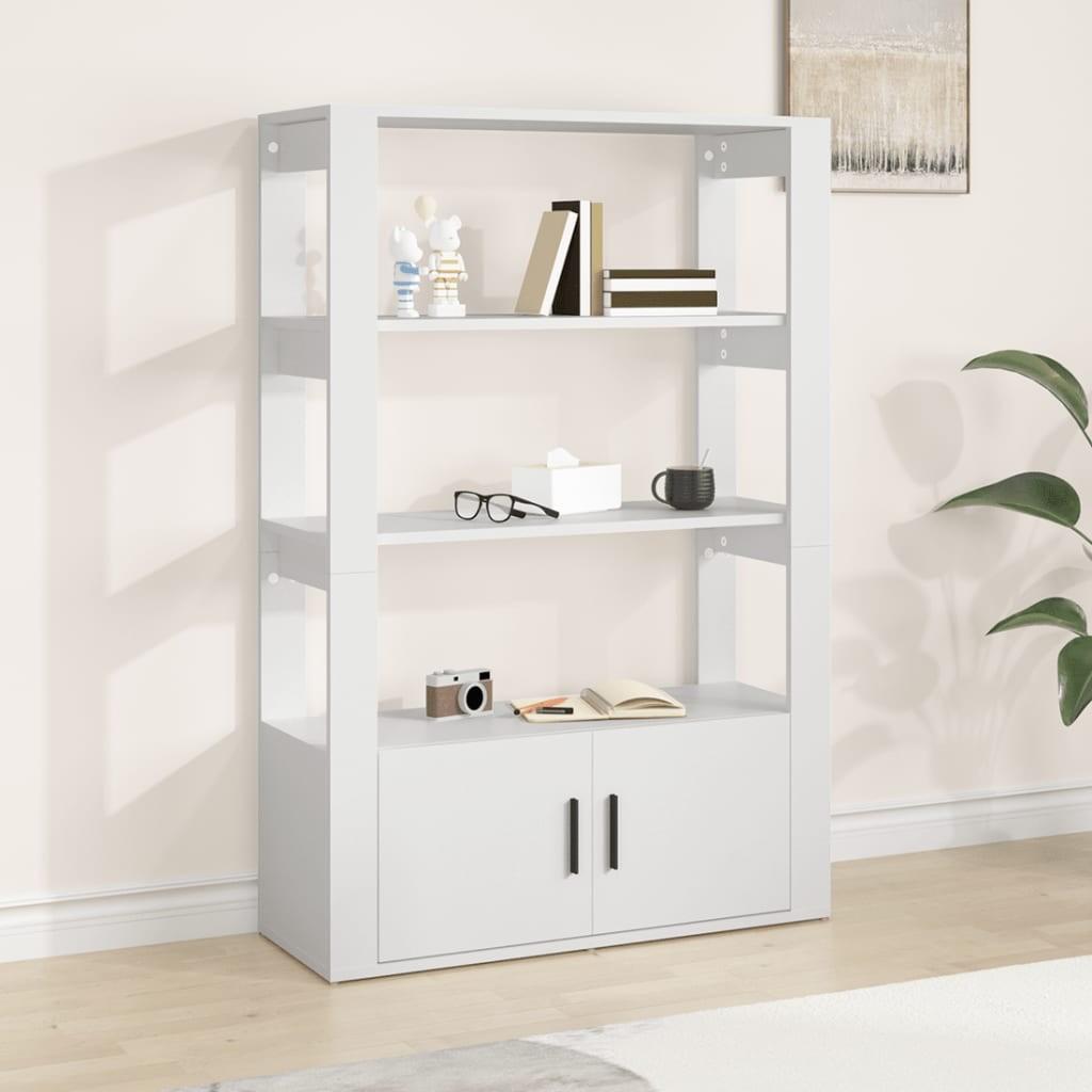 Skænk 80x30x119,5 cm konstrueret træ hvid