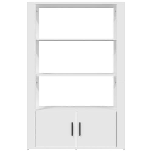 Skænk 80x30x119,5 cm konstrueret træ hvid